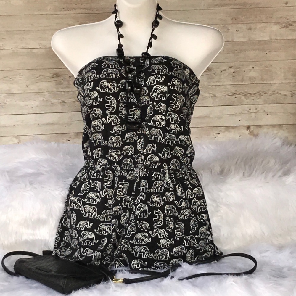 Forever 21 Strapless Elephant Romper